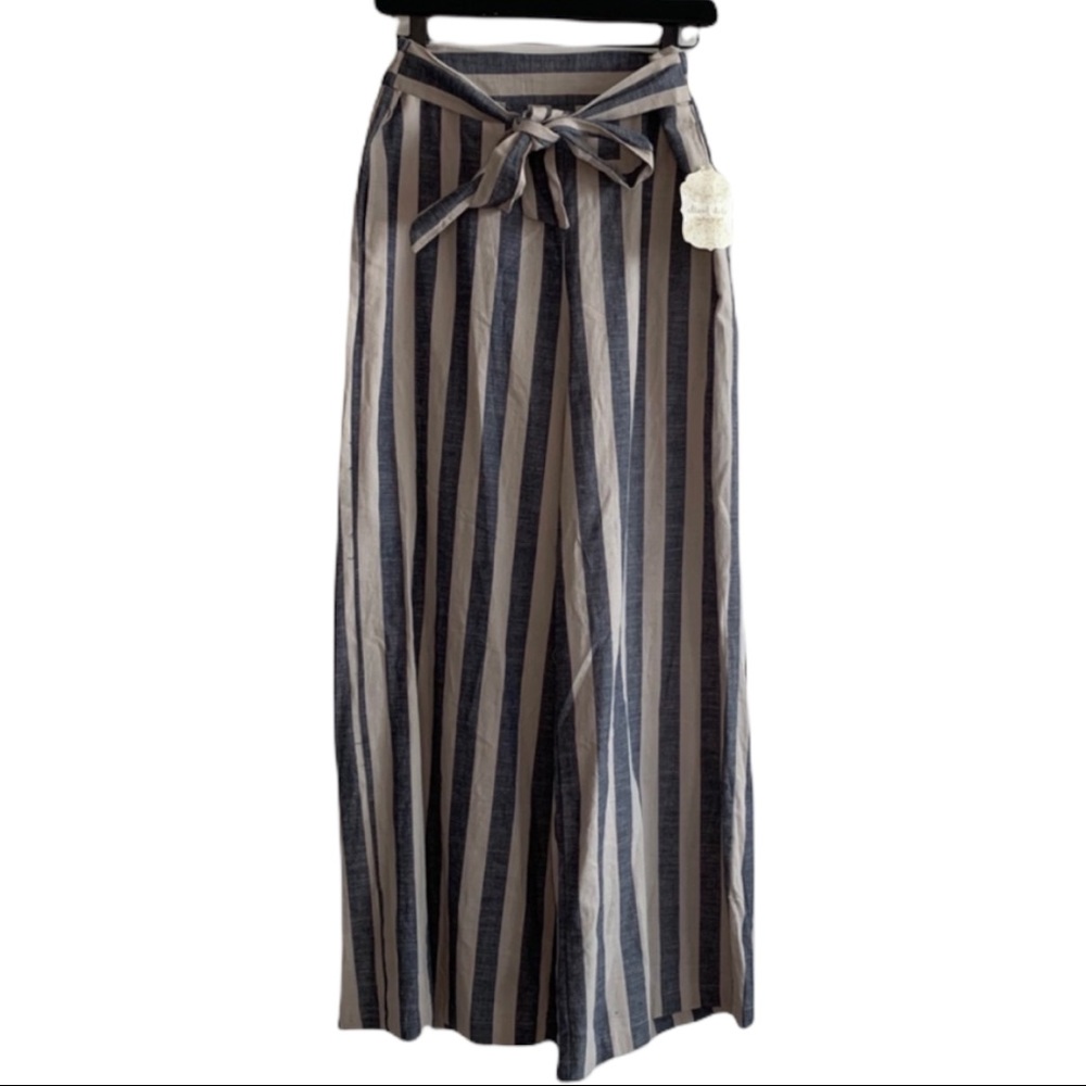 Altar’d State Stripe black taupe pants size large